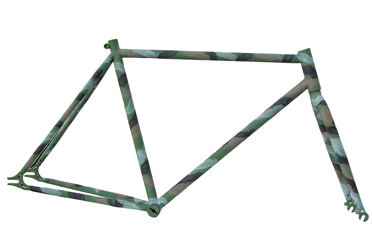 TE 01 M 50 Telaio in acciaio Fixed mimetico opaco misura 50, forcella da 1'' filettata TE 01 M 50 Telaio in acciaio Fixed mimetico opaco misura 50, forcella da 1'' filettata
